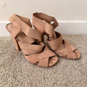 Prada Tan Strappy Heels